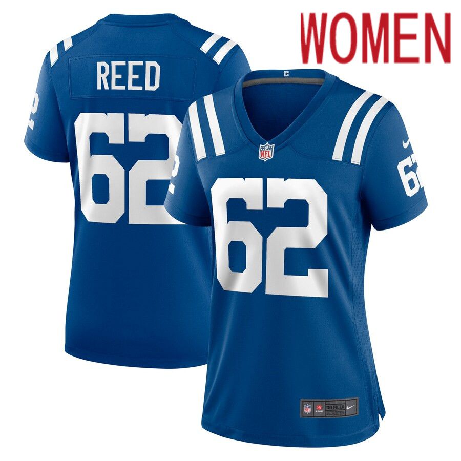 Women Indianapolis Colts #62 Chris Reed Nike Royal Nike Game NFL Jersey